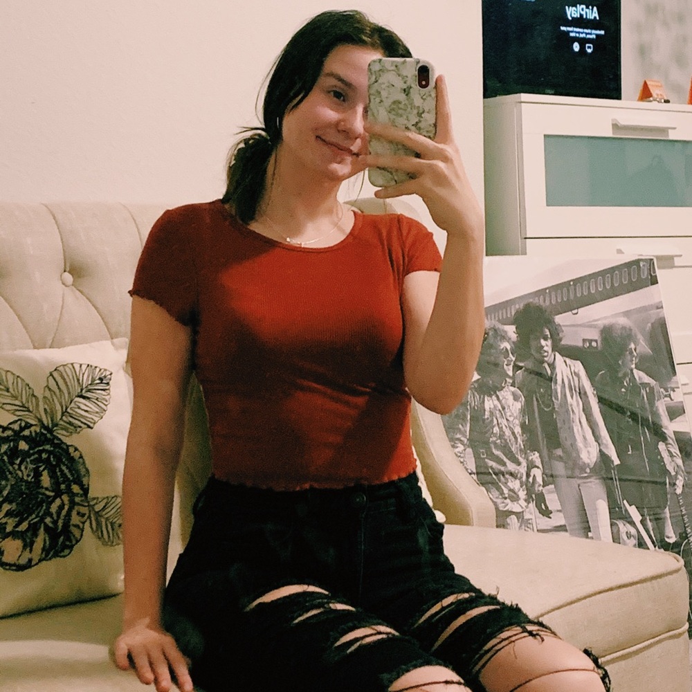Maroon Lettuce Top